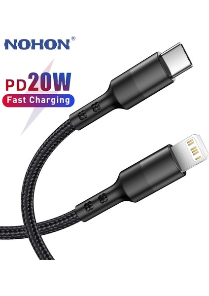 Pd Hızlı Şarj Şarj Aleti Kablosu USB C Yıldırım Kablosu Için iPhone 13 12 Mini 11 Pro Max x Xs Xr Se2 8 7 Artı C Tipi Tel Kablosu 2m (Yurt Dışından)