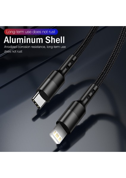 Pd Hızlı Şarj Şarj Aleti Kablosu USB C Yıldırım Kablosu Için iPhone 13 12 Mini 11 Pro Max x Xs Xr Se2 8 7 Artı C Tipi Tel Kablosu 2m (Yurt Dışından)