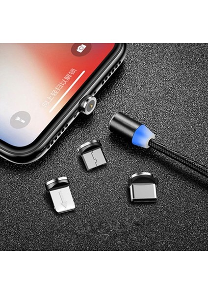Manyetik Kablo Mikro USB C Tipi Şarj Kablosu Samsung iPhone 7 6 Şarj Cihazı Hızlı Mıknatıslı Kablo USB C Kablosu Teller Adaptörü (Yurt Dışından) fırsatları