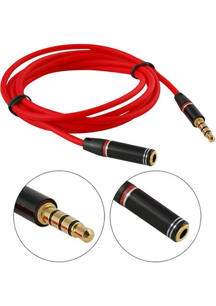 Doonjıey 1.2 M 3.5mm Erkek Kadın 4 Kutuplu Aux Uzatma Kablosu Stereo Ses Kablosu (Yurt Dışından) fırsatları
