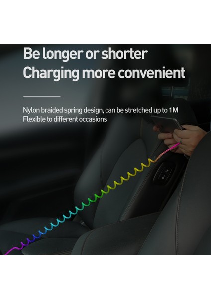3in1 Bahar 3A Hızlı Şarj Kablosu iPhone Mikro Tip C 8 Pin Şarj Kablosu Xiaomi Huawei Poco Geri Çekilebilir USB Veri Kablosu (Yurt Dışından)