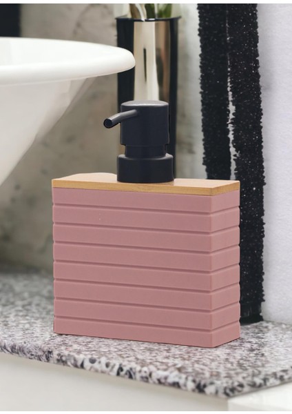 Stripe Sıvı Sabunluk Pembe