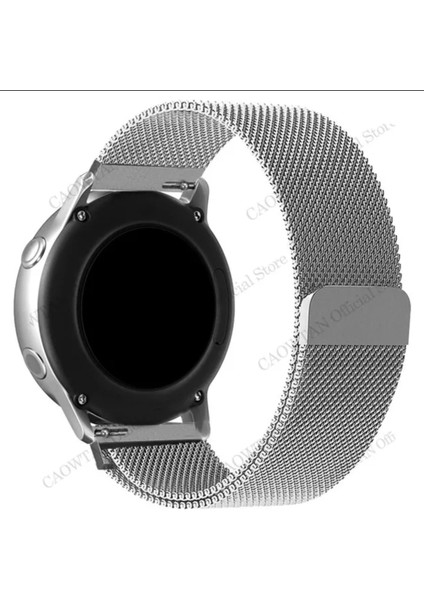 Samsung Galaxy Watch 4 Classic 46 mm Uyumlu Mıknatıslı Metal Hasır Kordon