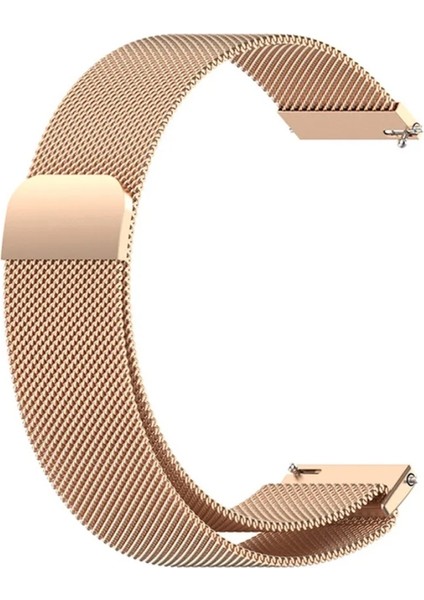 Samsung Galaxy Watch Active 2 44MM Uyumlu Mıknatıslı Metal Hasır Kordon
