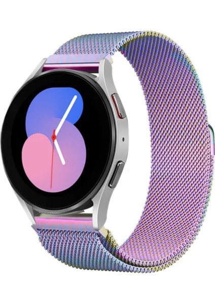 Amazfit Gts-Gts 2-GTS2E-GTS 2 Mini-Gts 3-Gts 4 Mini Uyumlu Mıknatıslı Metal Hasır Kordon