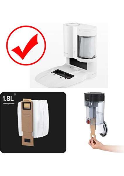Roborock T7+ Uyumlu Toz Torbası - 10 Adet