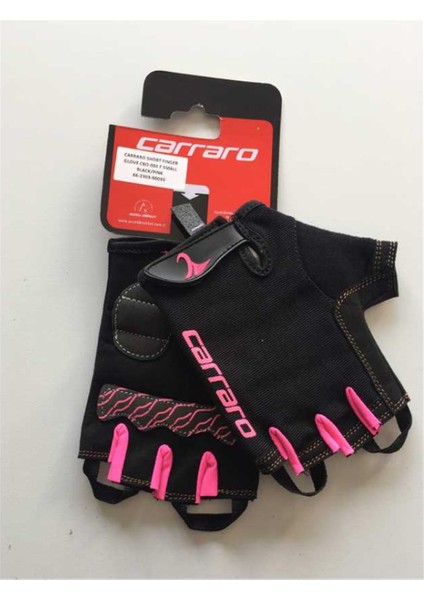 Kısa Parmak Eldiven CRO-004 - Siyah Pembe - M Beden