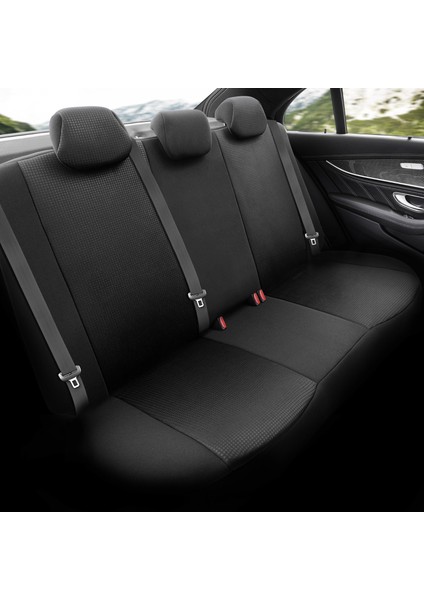 Tempo Design Airbag Dikişli Özel Tasarım Micro Qube Oto Koltuk Kılıfı Siyah