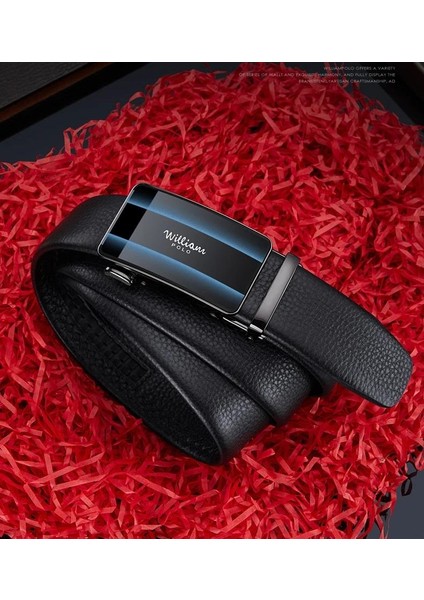 Mavi Deri Renkli Metal Toka Erkek Kemer modelleri