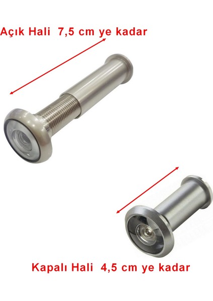 Kapı Dürbünü Çelik Kapı Dürbünü Ahşap Kapı Dürbünü Net Görüntü Ayarlanır 4.5 - 7.5 cm Ayarlı 360°