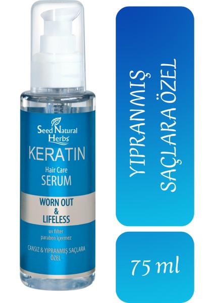 Yıpranmış Saçlar İçin Macadamia Keratin Saç Serumu 75 Ml