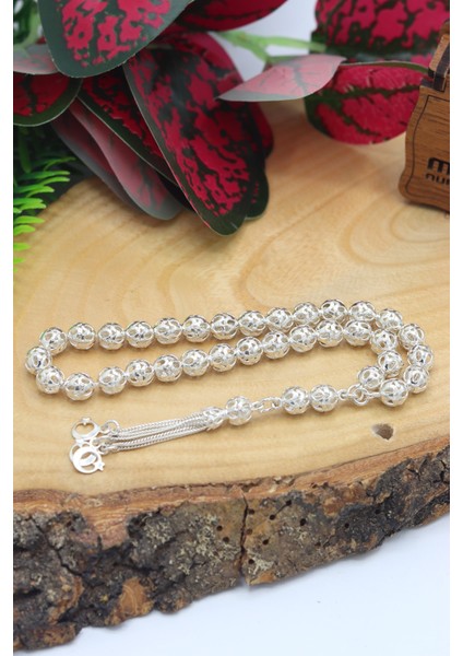 Küre Kesim 925 Ayar Gümüş Telkari Tesbih 201022620