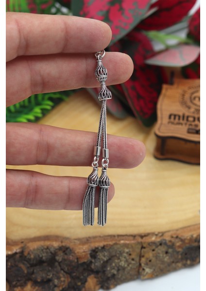 925 Ayar Gümüş Telkari 2'li Tesbih Püskülü 201022630 fırsatları