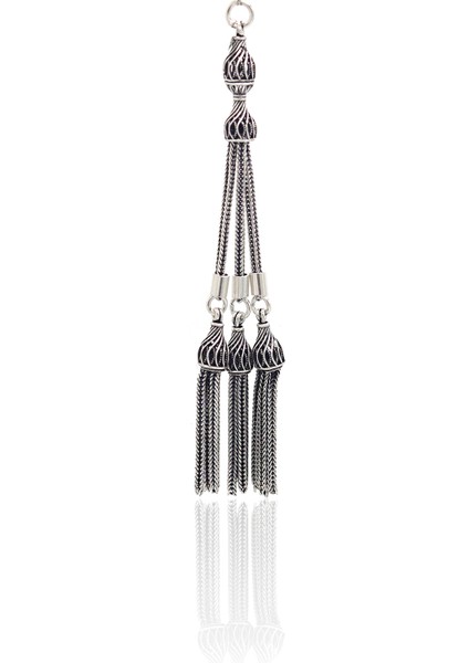 925 Ayar Gümüş Telkari 3'lü Tesbih Püskülü 201022631