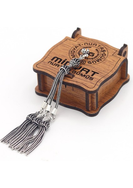 925 Ayar Gümüş Telkari 3'lü Tesbih Püskülü 201022631 fiyatları