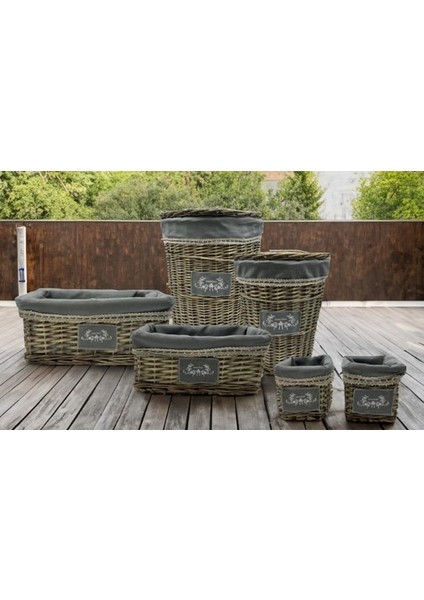 Sweet Home Hasır Sepet Seti