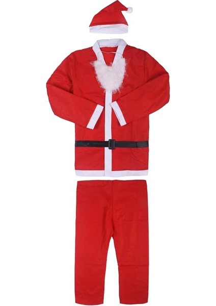 10-12 Yaş Için Elyaf Yılbaşı Noel Baba Kostümü fiyatları