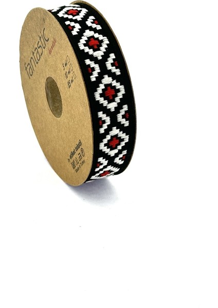 Etnik Desen Dokuma Kurdele (2cm Genişlik - 10MT Uzunluk)