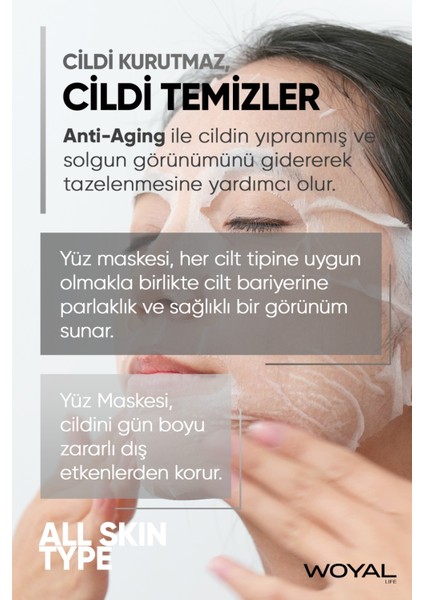 Life Dolgunlaştırıcı Botox Etkili , Ince Çizgi Sarkmalar Karşıtı Kolajen Maske 5