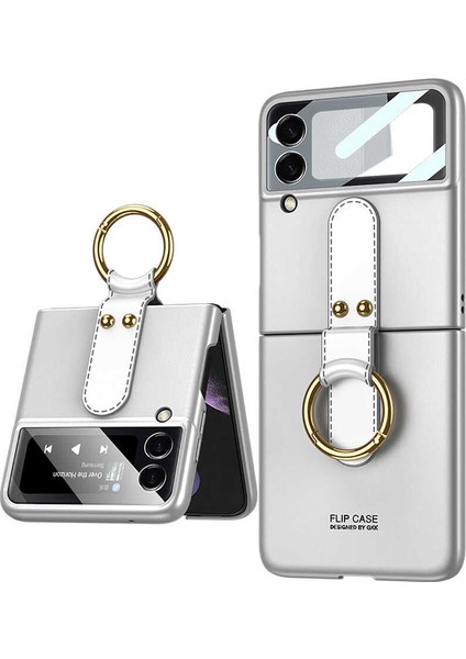 - Galaxy Z Flip 3 - Kılıf Yüzüklü Sert Flip Ring Kıpta Kapak