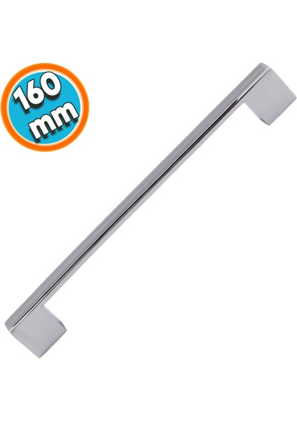 Mutfak Kulpu Çekmece Dolap Kapak Kulbu Metal Kulp Mobilya Krom Renk 160 mm Dolabı Kulpları