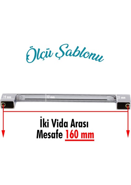 Mutfak Kulpu Çekmece Dolap Kapak Kulbu Metal Kulp Mobilya Krom Renk 160 mm Dolabı Kulpları indirimleri