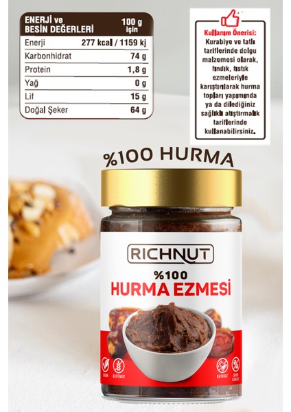 Hurma Ezmesi 400 gr Katkısız Hurma Püresi