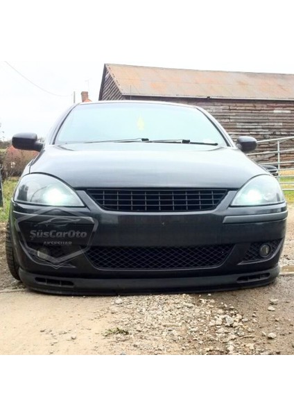 Opel Corsa C 2000-2006 Uyumlu Üniversal Laguna Lip Esnek Ön Lip 2 Parça Tampon Altı Dil Karlık Ön Ek