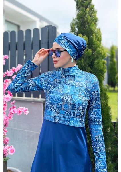Likralı Tam Kapalı Mayo 4lü Set R068 Lamia