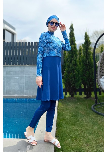 Likralı Tam Kapalı Mayo 4lü Set R068 Lamia indirimleri