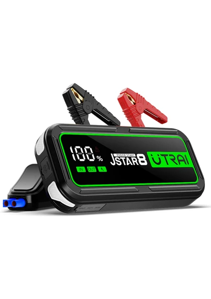 UTRAI Jstar 8 74Wh 20000mAh 3000A Jump Starter Taşınabilir Akü Takviye Cihazı ( Powerbank + Led Lamba + Taşıma Kılıfı + LCD Ekran )