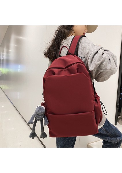 Schoolbag Erkek Mori Büyük Kapasiteli Düz Renk Sırt Çantası Kadın Tüm Maç Lise Sırt Çantası Kadın Sırt Çantası Üniversite Öğrencileri (Yurt Dışından)