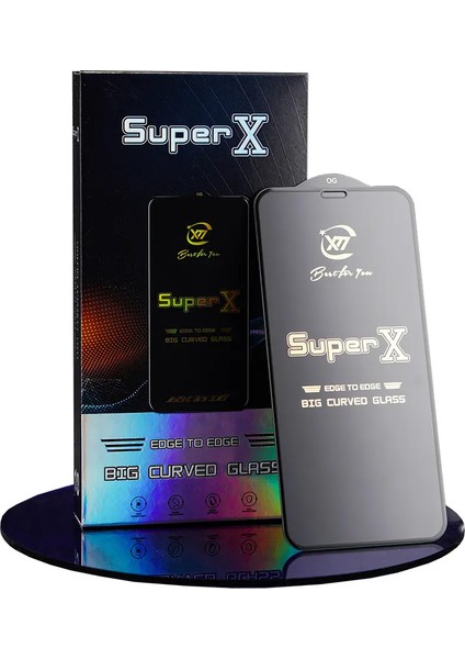 iPhon 11 Pro Super x Kavisli Ekran Koruyucu Kırılmaz Cam Ultra Kalınlık 0.40MM