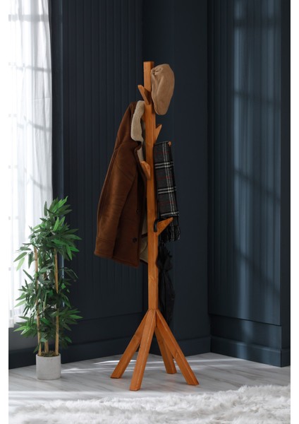 Ahşap Ayaklı Askılık Portmanto Modern Elbise Askısı 175 cm Ceviz - Meşe - Beyaz - Gri fiyatları