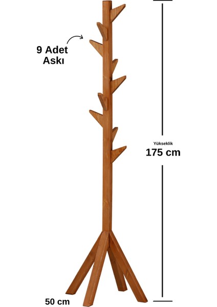 Ahşap Ayaklı Askılık Portmanto Modern Elbise Askısı 175 cm Ceviz - Meşe - Beyaz - Gri fırsatları