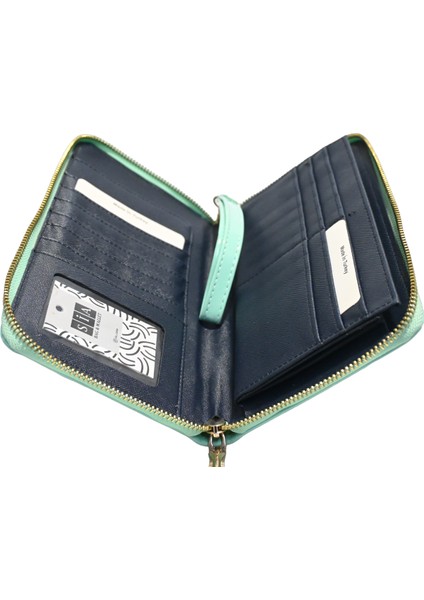Ollbag Büyük Boy Logosuz Kadın Pörtföy Cüzdan Geniş Iç Tasarım Rahat Kullanım Telefon Gözlü Bileklikle Taşınabilir Cüzdan fırsatları