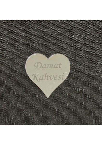 Söz Nişan Tepsisi Damat Kahvesi Pleksi Kalp Konsept Organizasyon Malzemesi