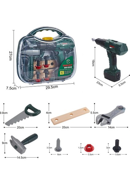 4i Oyuncak Tamir Çantalı Matkap Seti