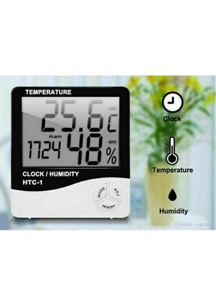 Lotus BZD-483 Clock Dijital Nem ve Sıcaklık Ölçer Saat