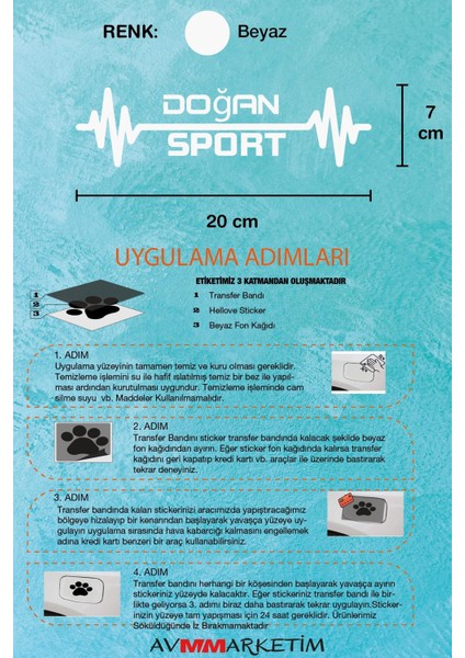 Tofaş Doğan Nabız Kalp Atışı Araç Ritim Oto Sticker 2 Adet Beyaz 20*7 cm fırsatları