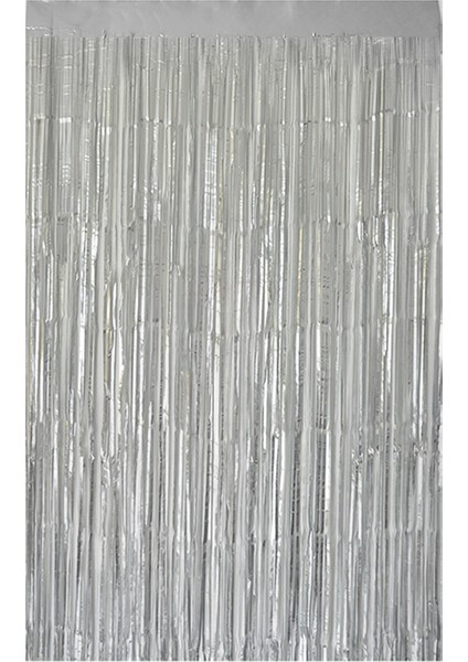 Mat Gümüş Pearlize Asmal Fon Süsü 100X200 cm