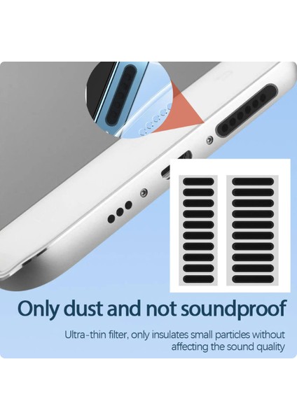 100 Takım 200 Adet Cep Telefonu Hoparlörü Için Toz Önleyici Sticker-Telefon Hoparlör Koruyucu 1.6 Cm-2.2 Cm1