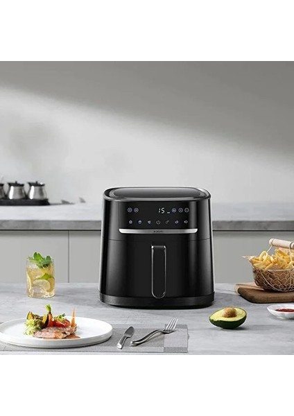 Mi Air Fryer&yağsız Fritöz [6 Litrelik Ideal Kapasite,  4.6 Kg, Kızartma Plakası ve Izgaralı]