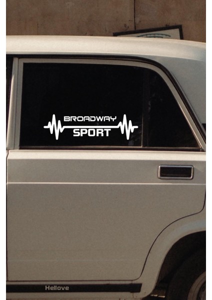 Renault Broadway Nabız Kalp Atışı Araç Ritim Oto Sticker 2 Adet Beyaz 20*7 cm