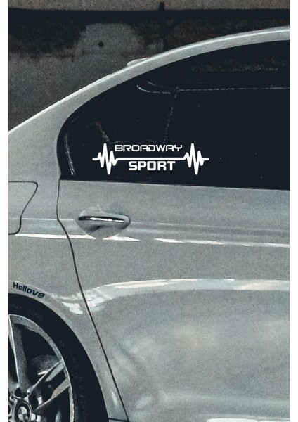 Renault Broadway Nabız Kalp Atışı Araç Ritim Oto Sticker 2 Adet Beyaz 20*7 cm modelleri