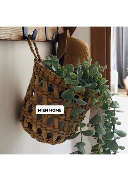 Dekoratif Çok Amaçlı / Hasır Saksı Sepet / Askı Sepet / Duvar Sepet 10 x 10 cm fiyatları