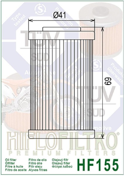 Hiflo HF155 1999-2006 Ktm 640 Lc4 Uyumlu Yağ Filtresi - 1.filtre