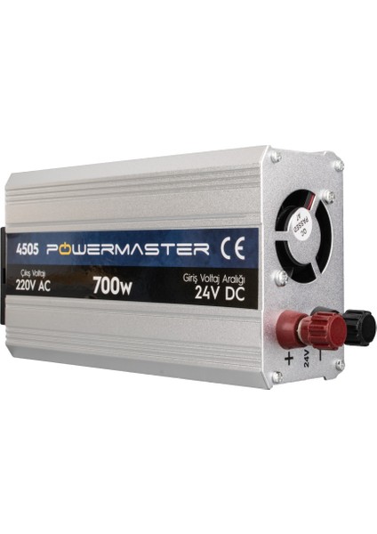 Powermaster PM-4505 24 Volt 700 Watt Modified Sınus Inverter Modifiye Dönüştürücü Soğutmalı