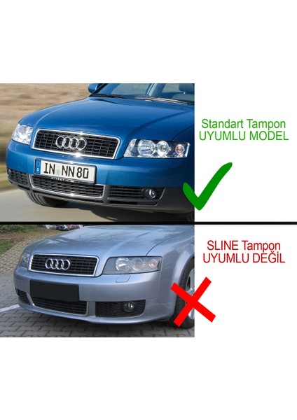 Audi A4 B6 Tampon Izgara Seti - A4 B6 Sis Farı Izgarası fiyatları
