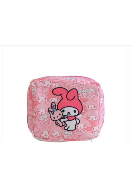 Sanrio Cinnamoroll Hello Kitty Cinnamoroll Kuromi My Melodi Makyaj Ped Kozmetik Çantası Düzenleyici
